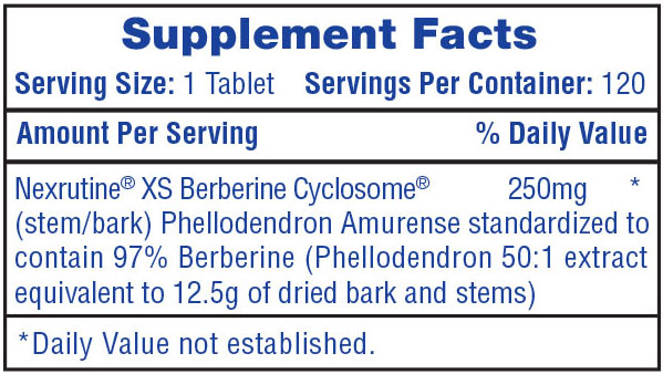 Berberine by Hi-Tech Pharmaceuticals - Supplement Facts
