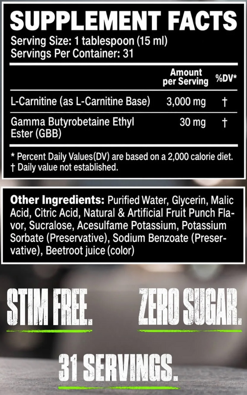 Psycho Pharma Carnitine Shred 300 - Supplement Facts