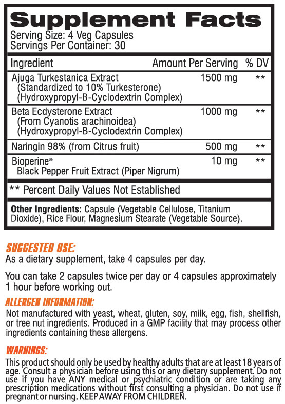 Ecdy-Plex by Competitive Edge Labs - Supplement Facts