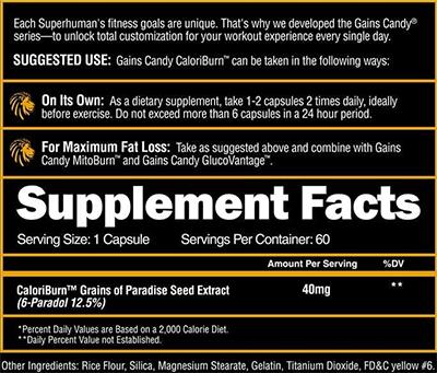Gains Candy Caloriburn