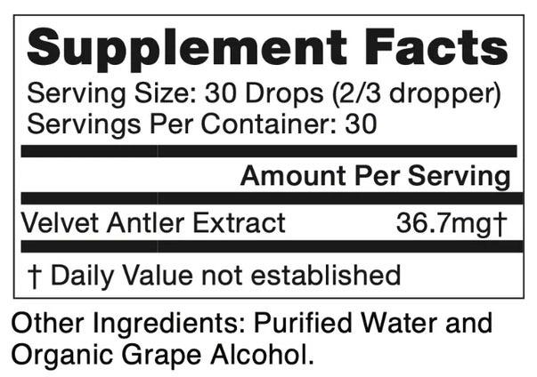 Deer Antler Post-Workout Pro IGF 1100 by Pure Factors - Supplement Facts