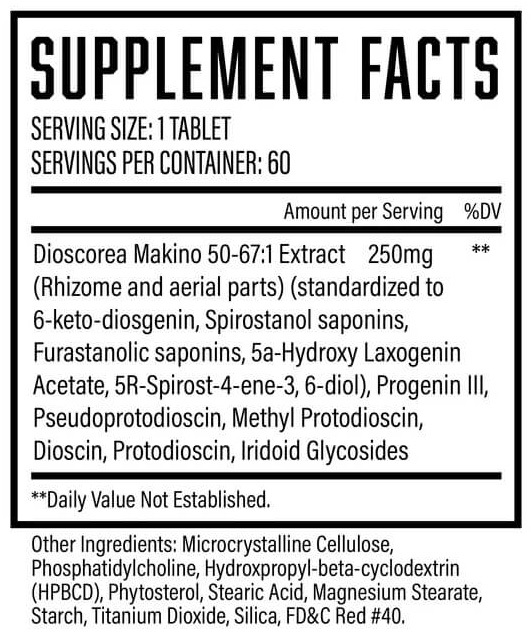 Sapogenix by Huge Supplements - Supplement Facts