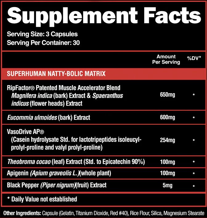 SuperHuman Muscle by Alpha Lion - Supplement Facts