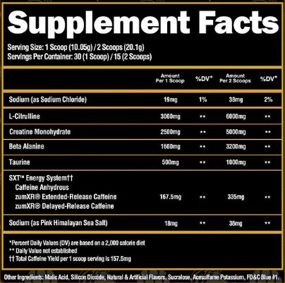 SuperHuman Core by Alpha Lion - Supplement Facts