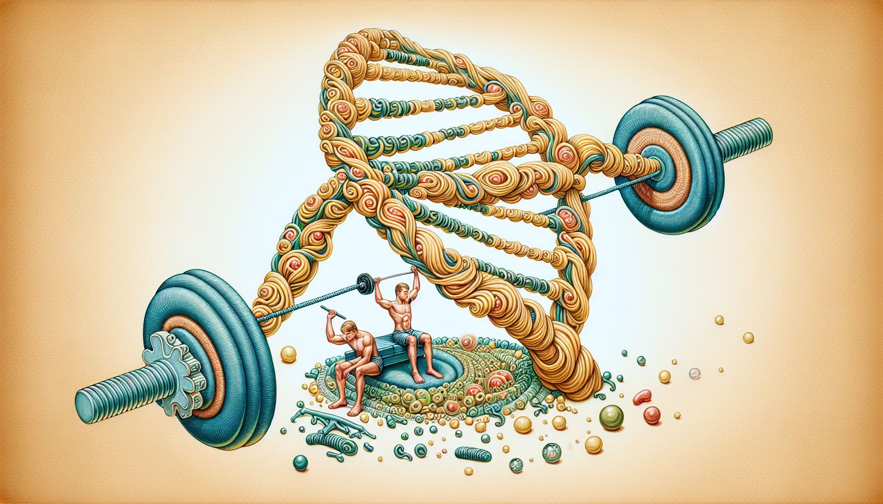 Illustration of collagen structure and its role in the body