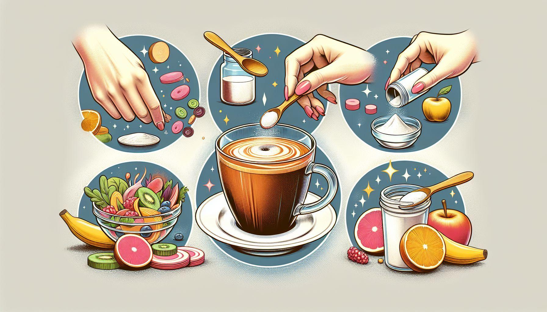Illustration of incorporating collagen into daily routines