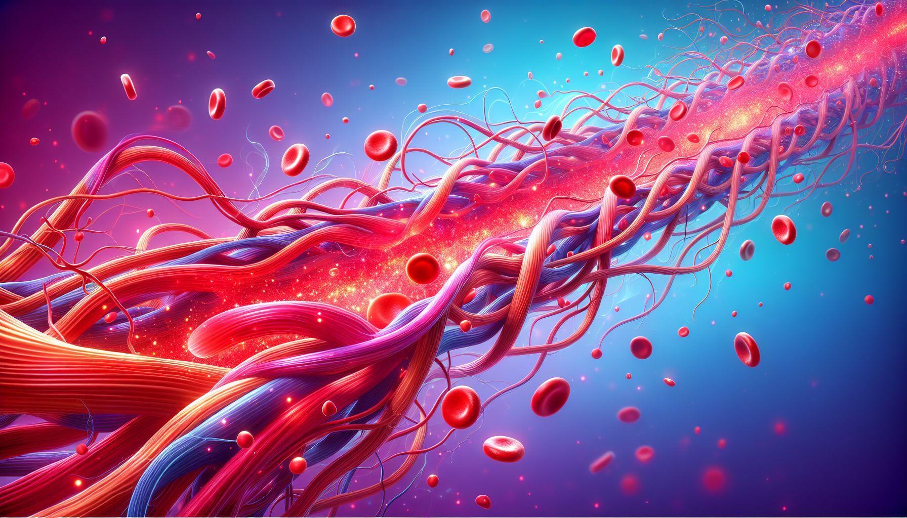 Illustration of blood vessels